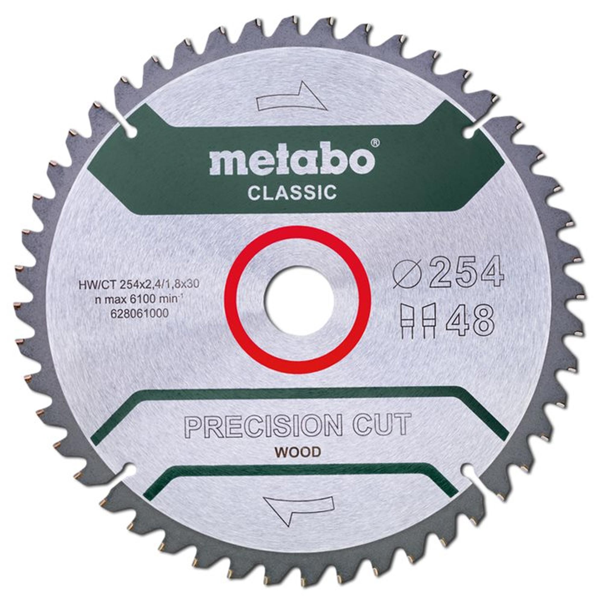 Metabo Precision Cut Wood Classic 254x30mm 48 Zähne Kreissägeblatt