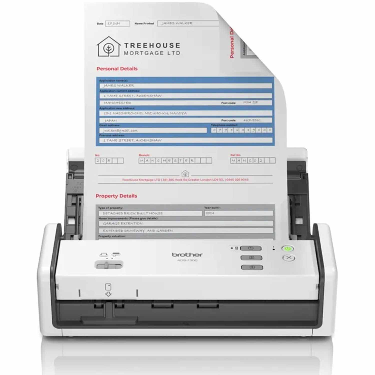 Brother ADS-1300 Kompakter und tragbarer Dokumentenscanner