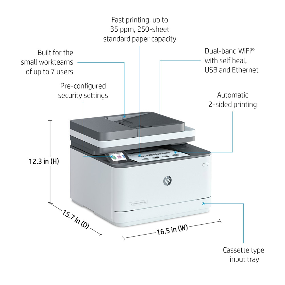 HP LaserJet Pro MFP 3102fdw Multifunktionsdrucker