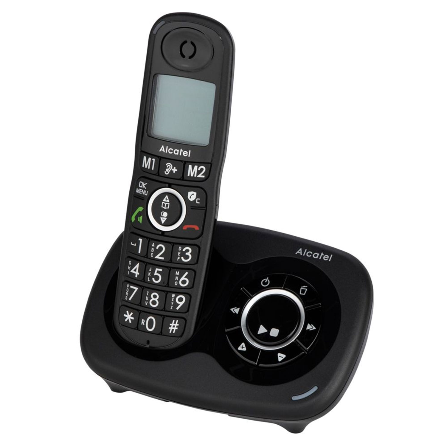 Alcatel XL595 Voice Großtasten-Schnurlostelefon mit AB schwarz (2. Wahl)