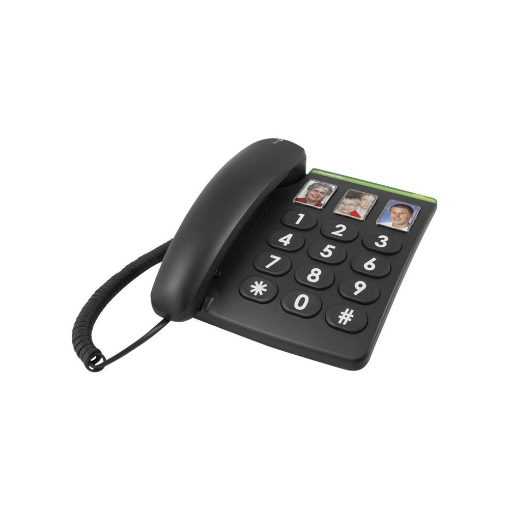 Doro PhoneEasy 331ph Großtastentelefon schwarz