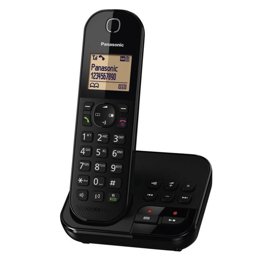 Panasonic KX-TGC 420 GB schnurloses Telefon mit Anrufbeantworter schwarz