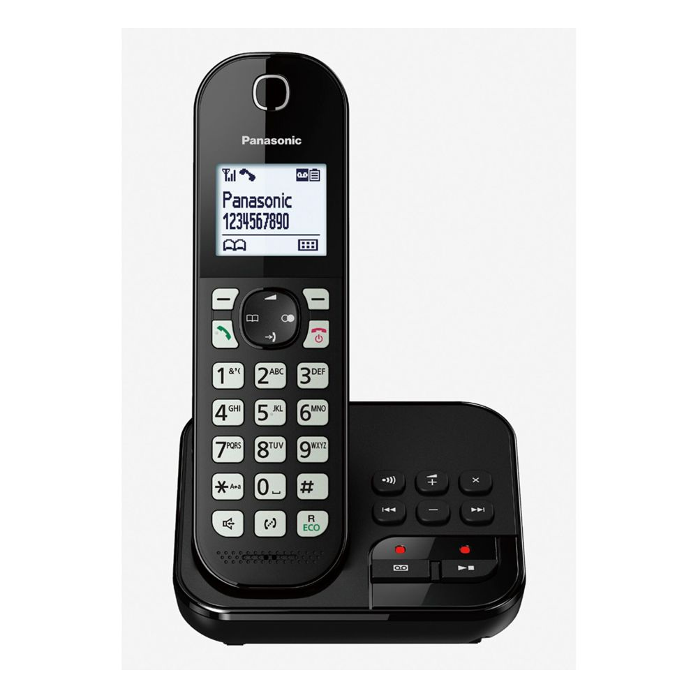 Panasonic KX-TGC460GB Schnurlostelefon mit Anrufbeantworter schwarz