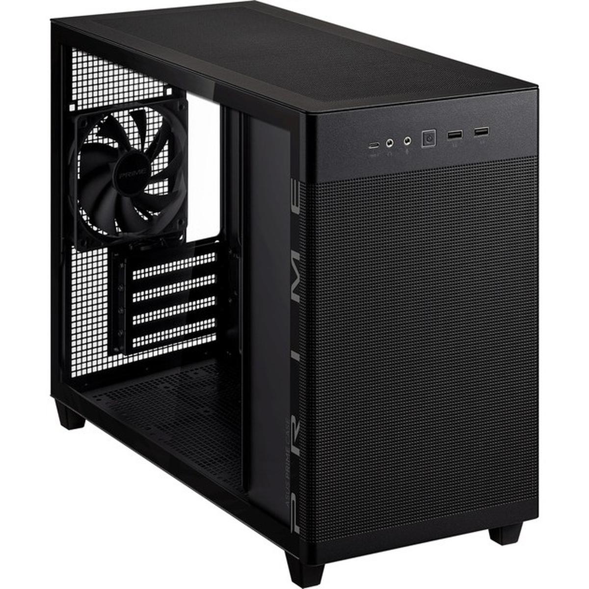 Asus Prime AP201 TG MicroATX PC-Gehäuse schwarz