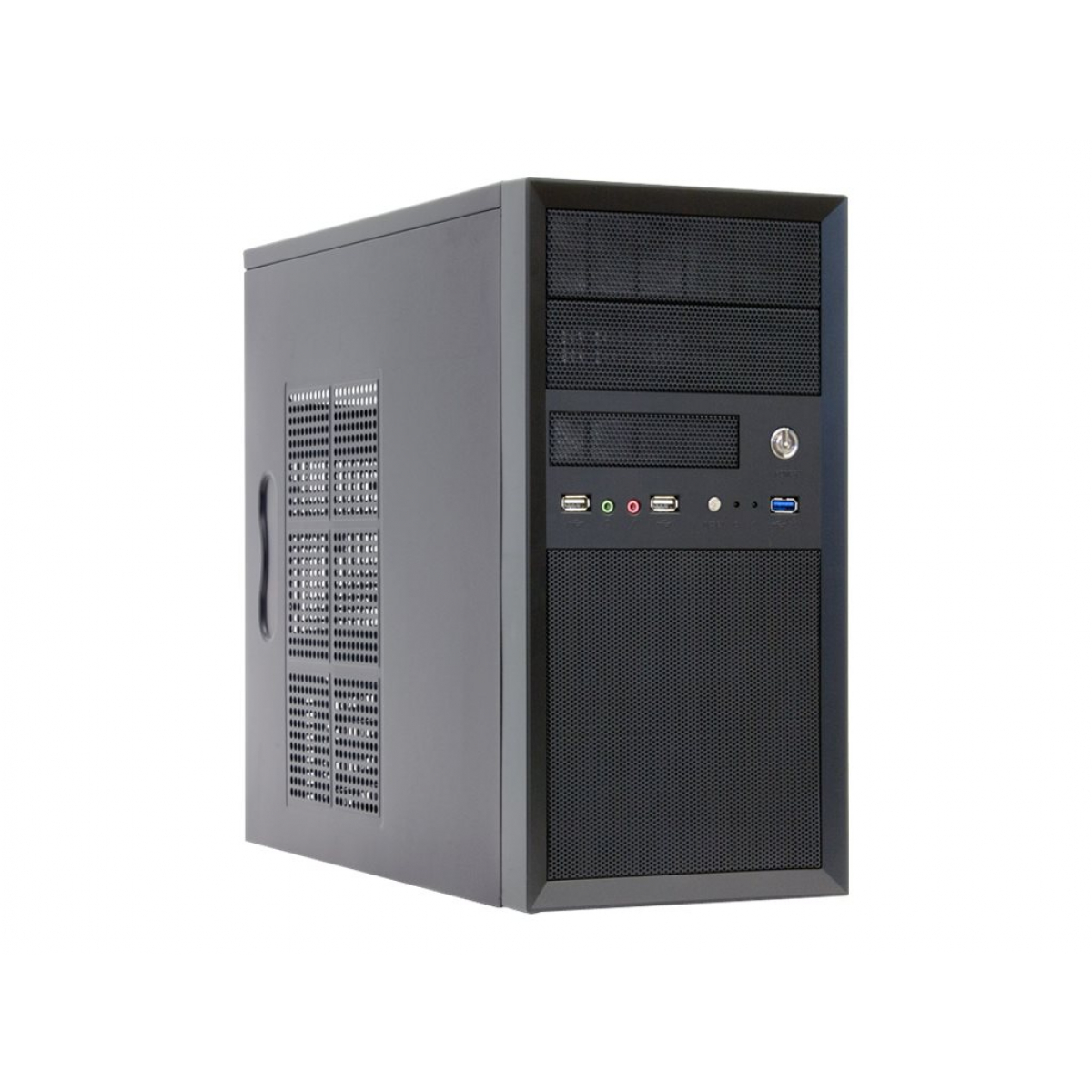 Chieftec LCX-01SL-SL-B Medium Tower PC-Gehäuse silber/schwarz
