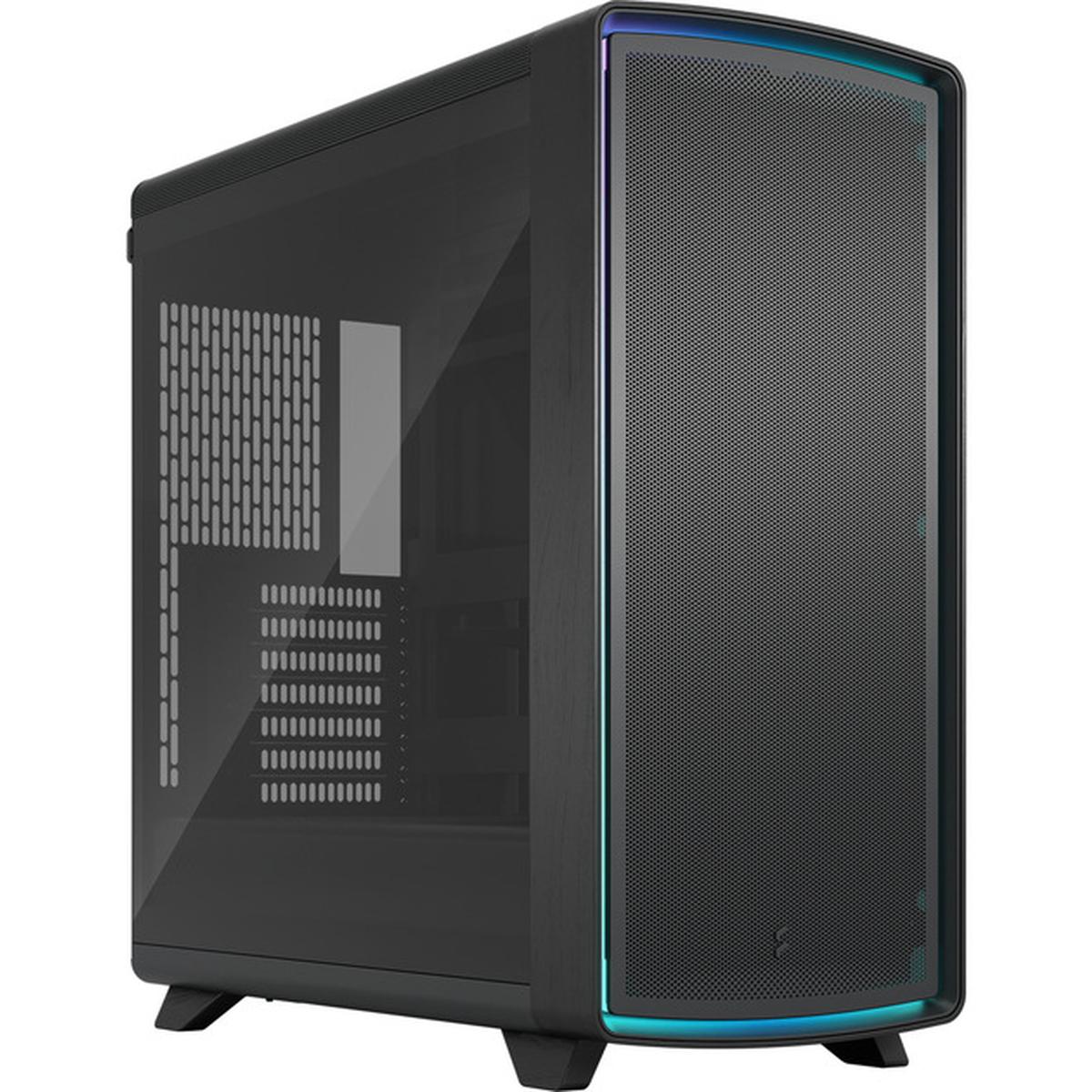 Fractal Design Summit Ambience Blackout TG Light Tint PC-Gehäuse schwarz/holz