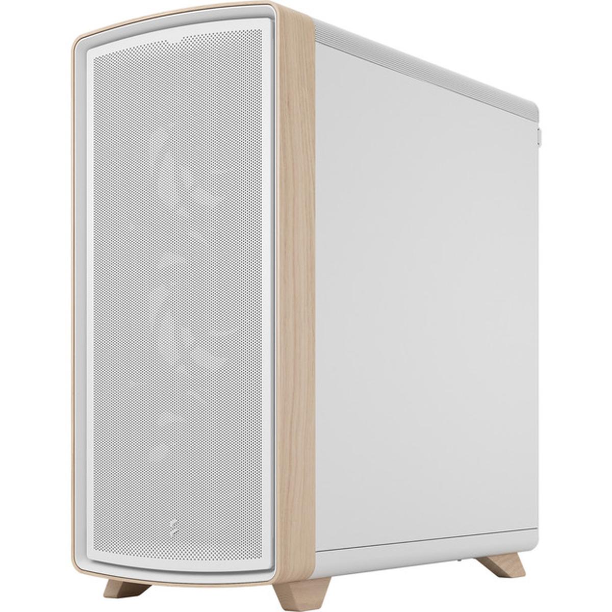 Fractal Design Summit Chalk White TG Clear Tint PC-Gehäuse weiß/holz