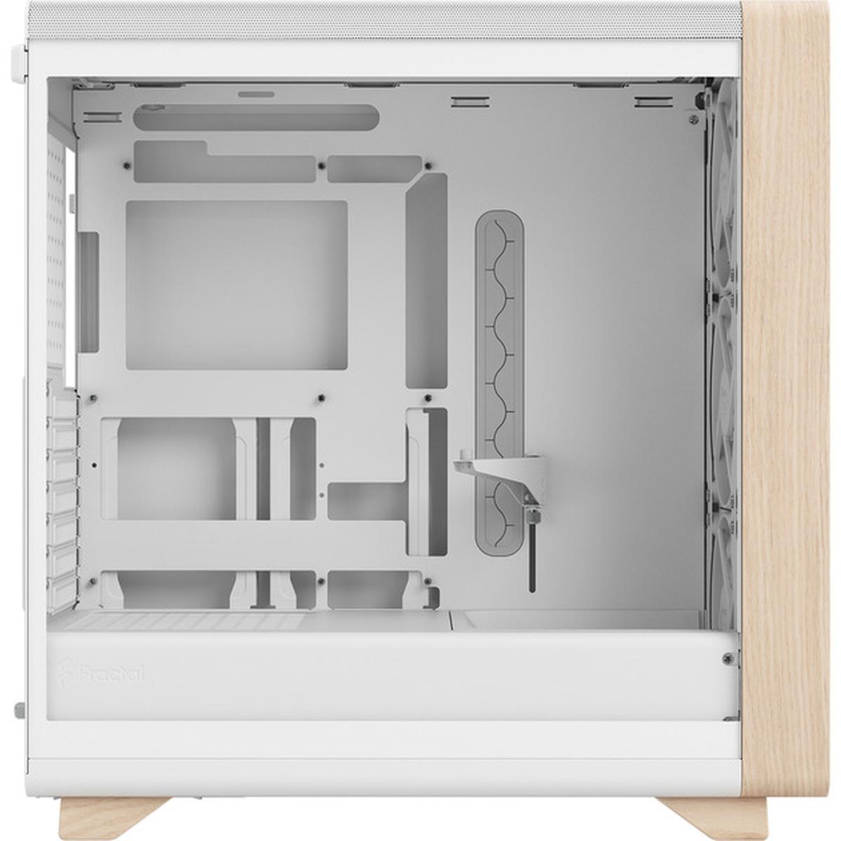 Fractal Design Summit Chalk White TG Clear Tint PC-Gehäuse weiß/holz