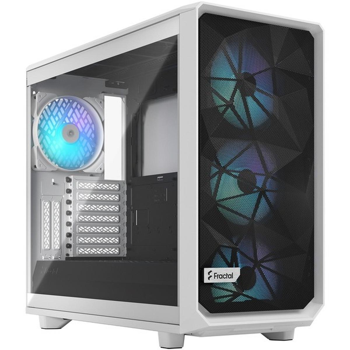 Fractal Design Meshify 2 RGB TG Clear Tint E-ATX PC-Gehäuse weiß