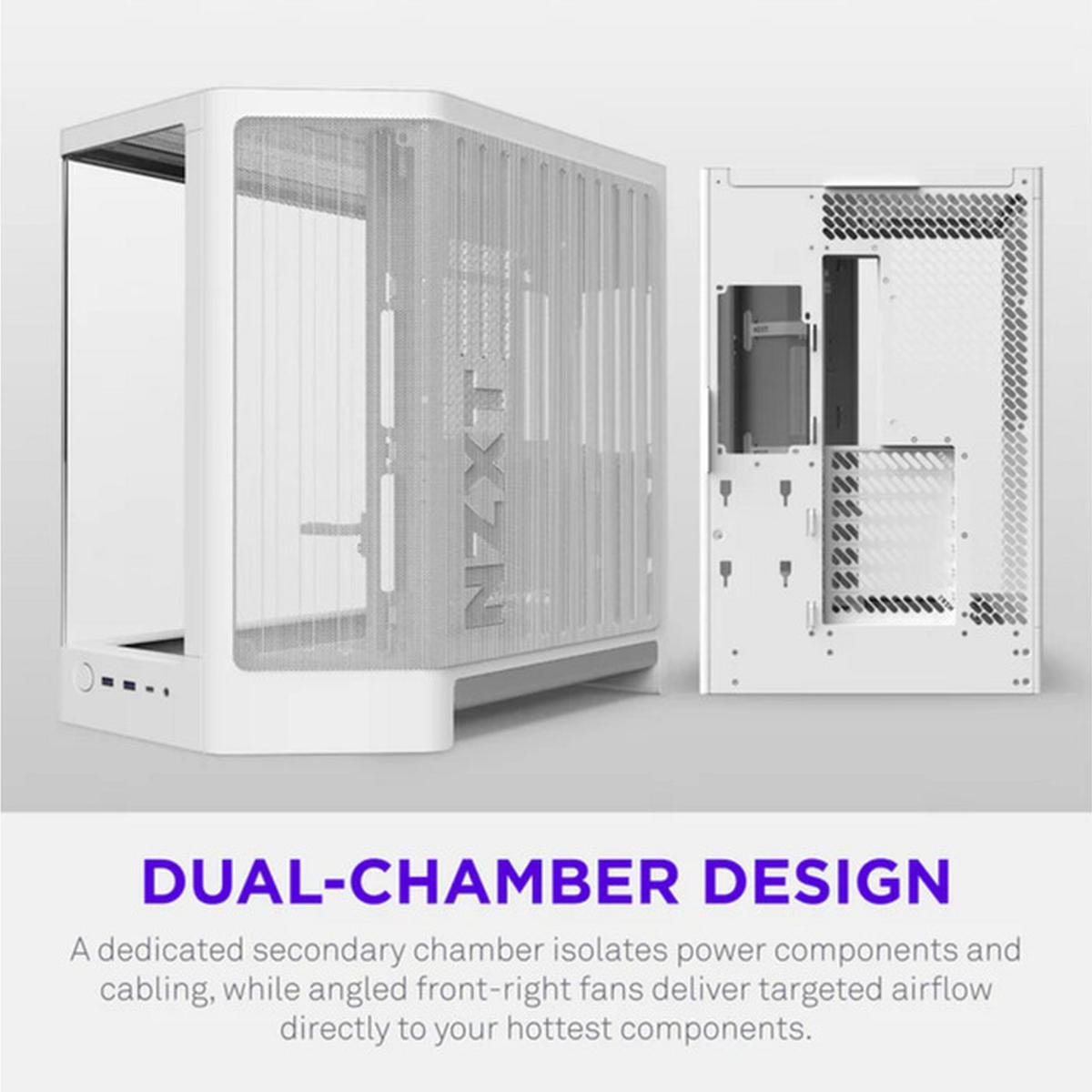 NZXT H6 2026 Airflow ATX Midi-Tower Gaming-Gehäuse weiß