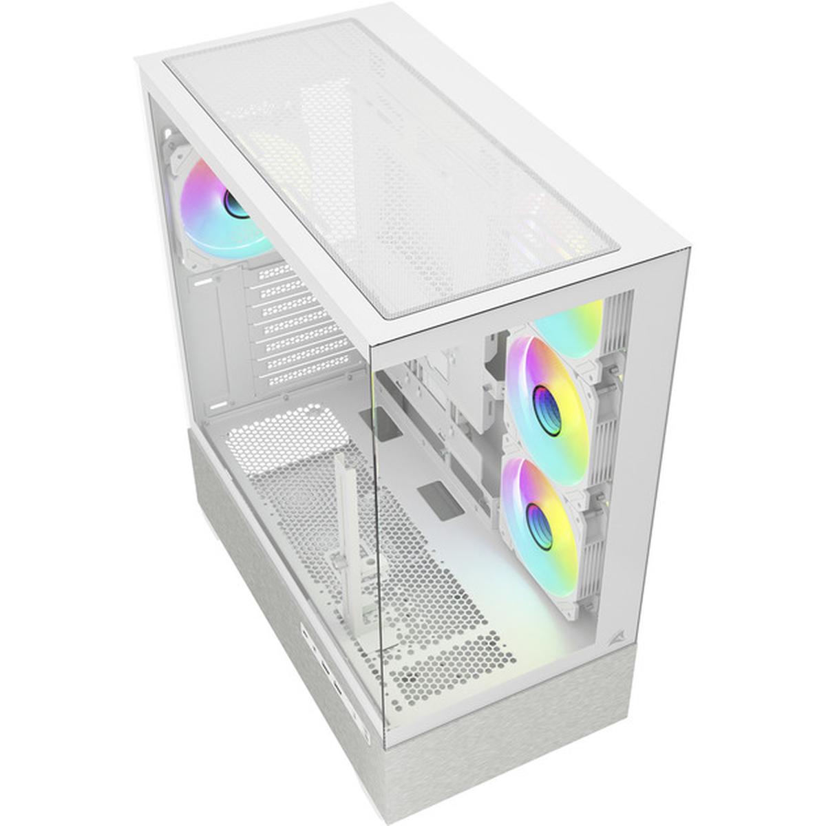Sharkoon AK7 ATX PC-Gehäuse ARGB weiß