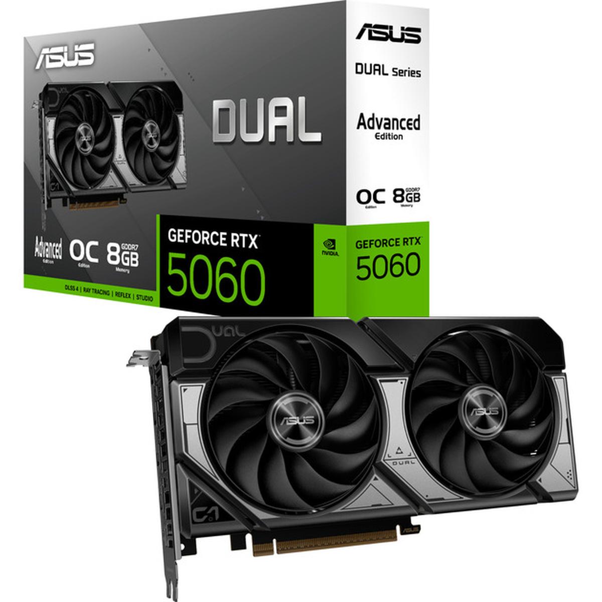 Asus Dual GeForce RTX 5060 OC Advanced Edition 8GB Grafikkarte