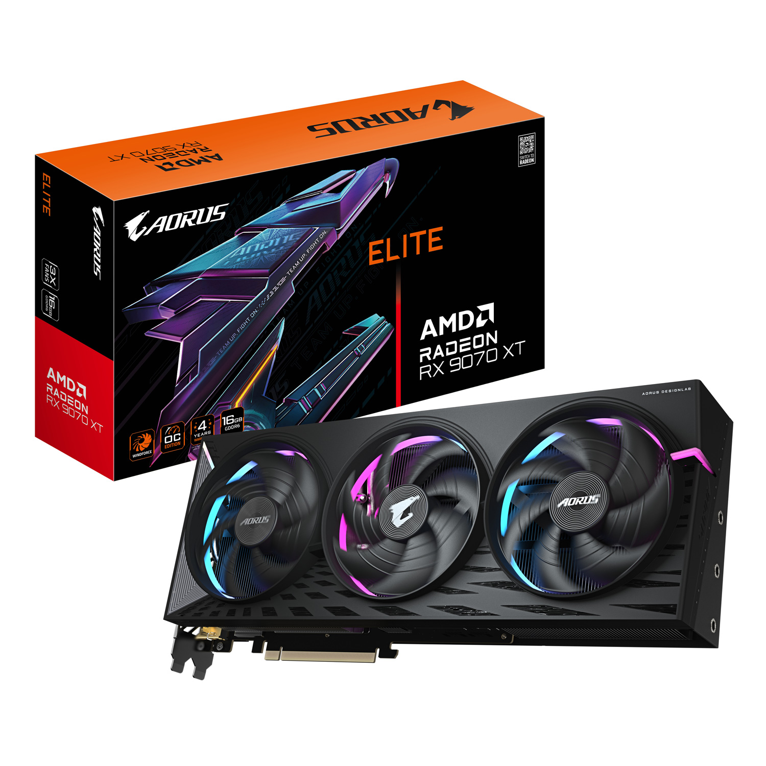 Gigabyte AORUS Radeon RX 9070 XT Elite 16G 16GB Grafikkarte
