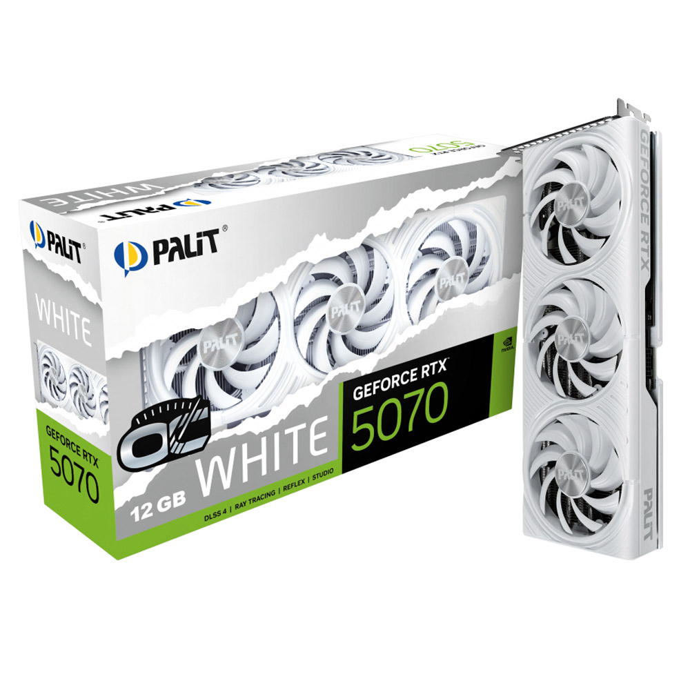 Palit RTX 5070 White OC 12GB Grafikkarte weiß