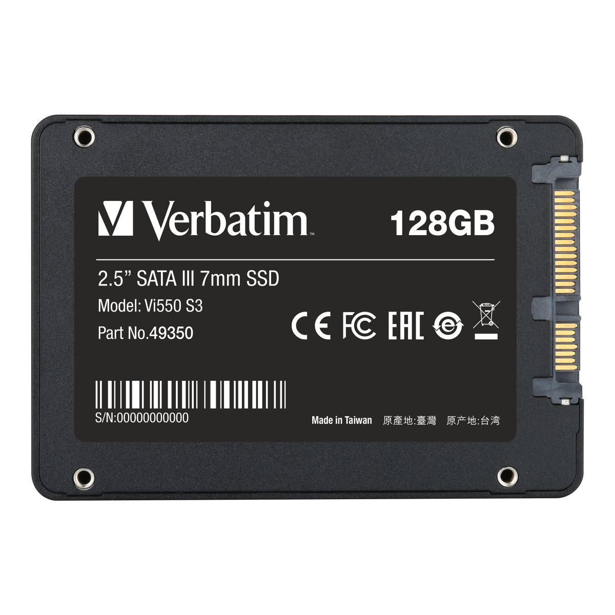 Verbatim Vi550 S3 SATA SSD 128GB schwarz