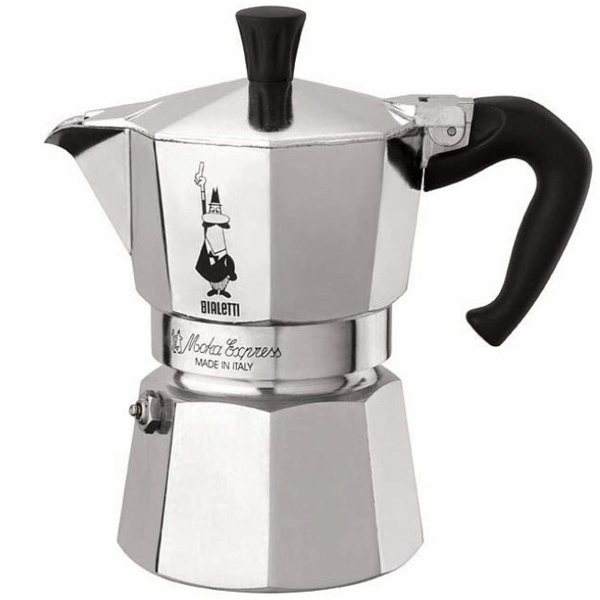 Bialetti Moka Express Espressokocher silber/schwarz 2 Tassen (2. Wahl)