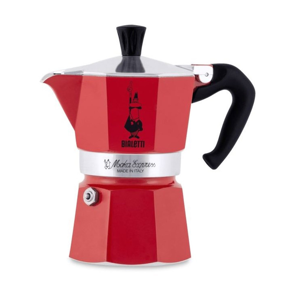 Bialetti Moka Color Espressokocher 3 Tassen rot
