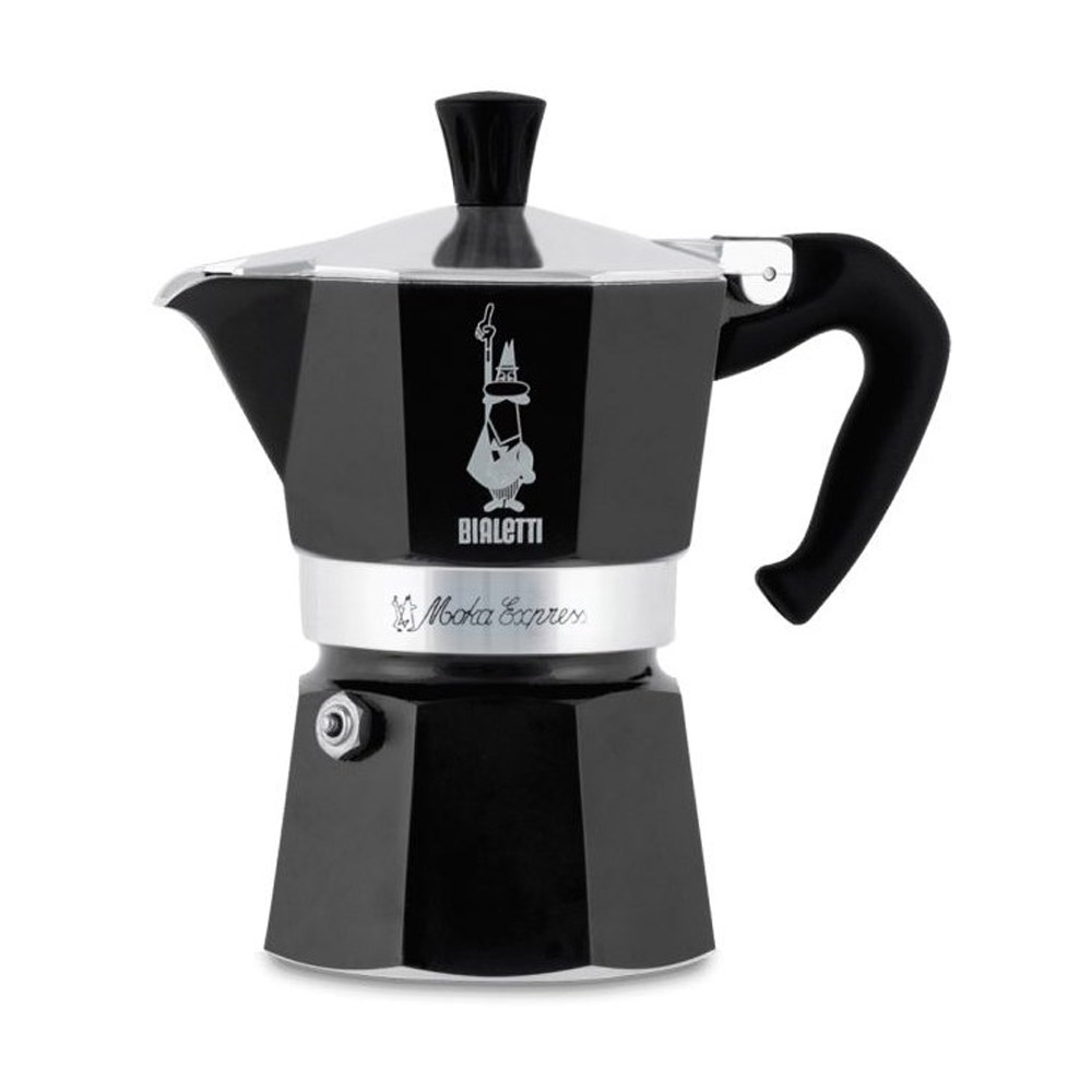 Bialetti Moka Color Espressokocher 3 Tassen schwarz
