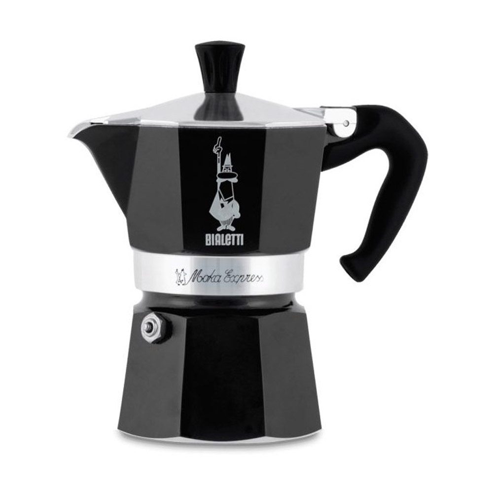Bialetti Moka Color Espressokocher 1 Tasse schwarz