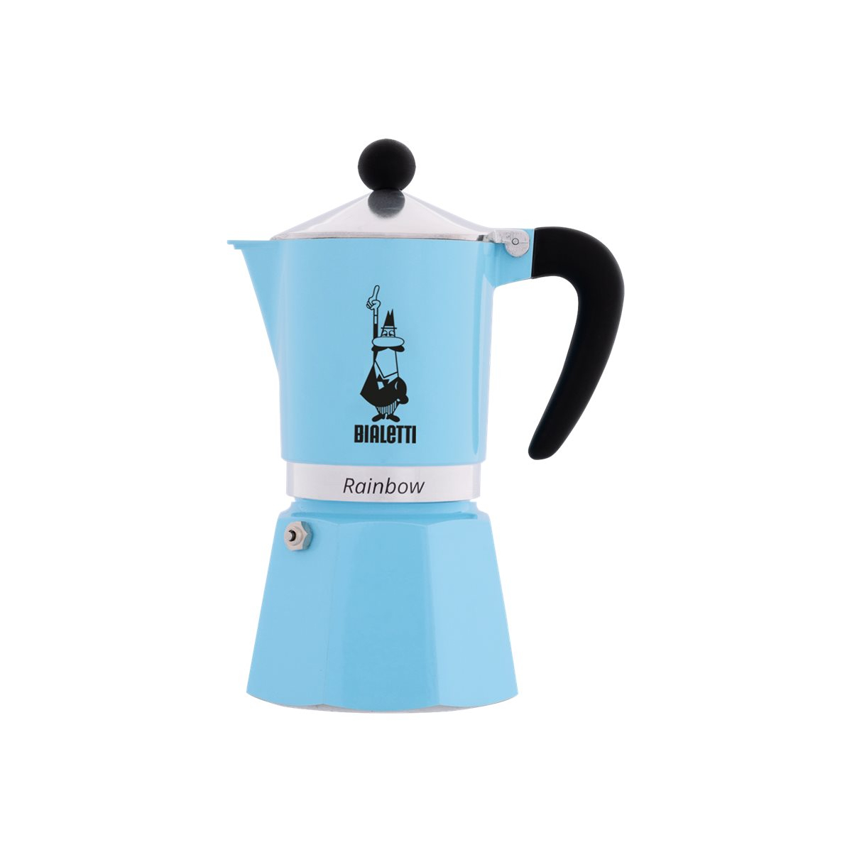 Bialetti 5042 Rainbow Caffettiera 3 Tassen hellblau