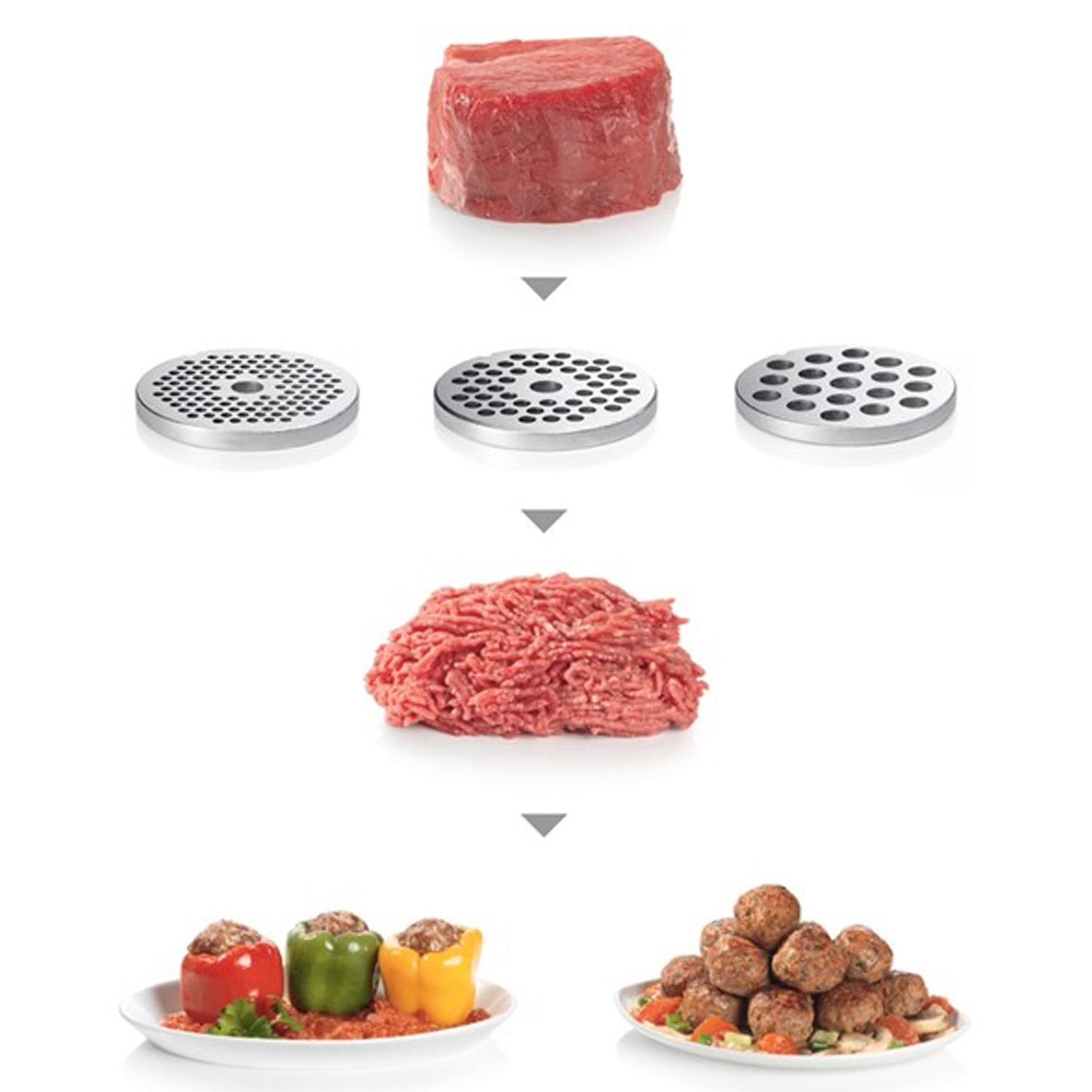 Bosch ProPower MFW68660 Fleischwolf silber/schwarz