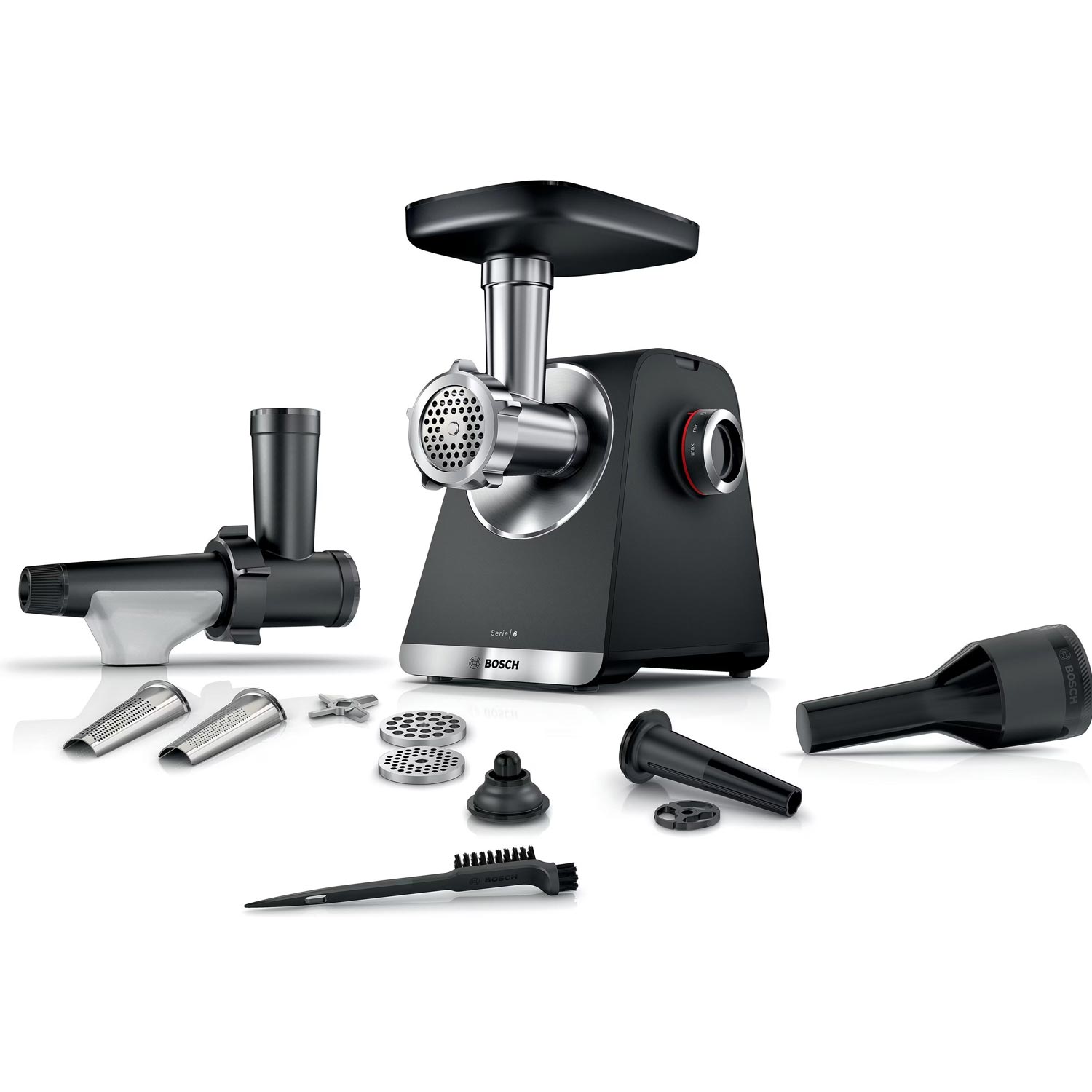Bosch Serie 6 MultiPower MFWS650B Fleischwolf 2100W schwarz