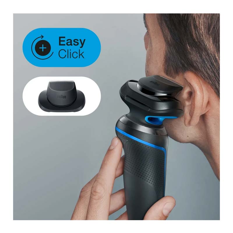 Braun Series 5 51-B1200s Rasierer mit EasyClick Aufsatz blau (2. Wahl)