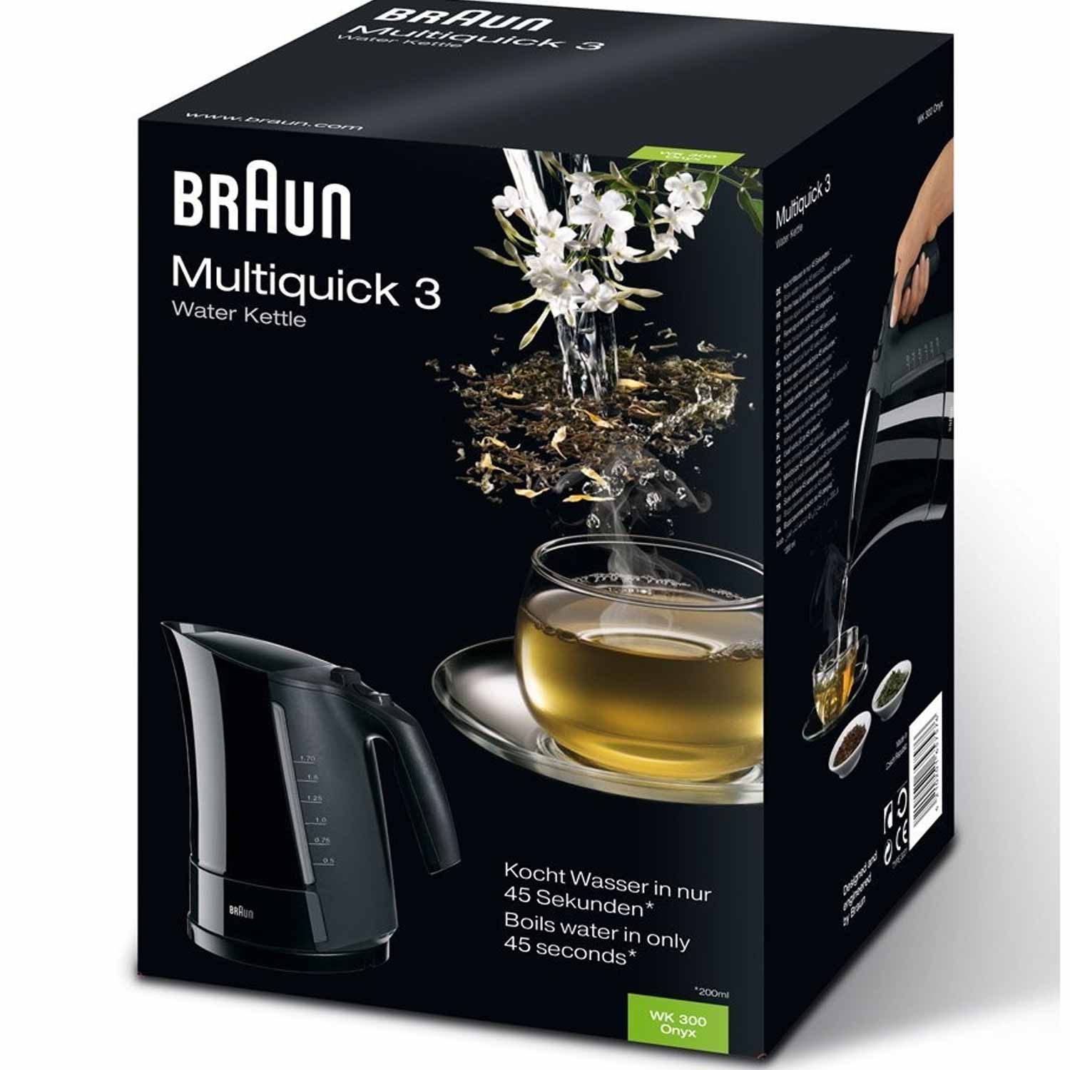 Braun Multiquick 3 WK 300 BK Wasserkocher schwarz