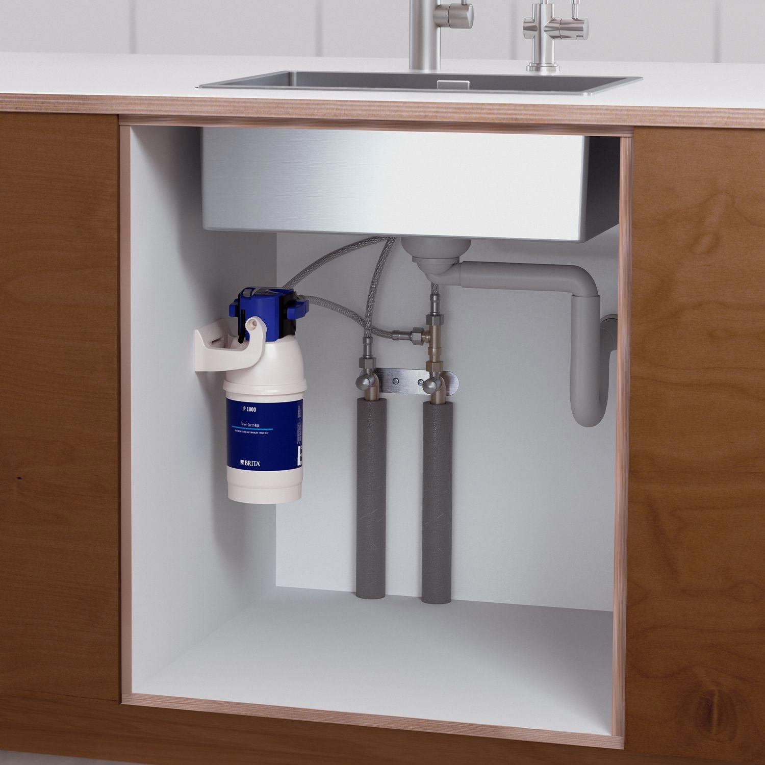 Brita Wasserhahn mypure P1 Küchenarmatur mit Wasserfiltration chrom glänzend