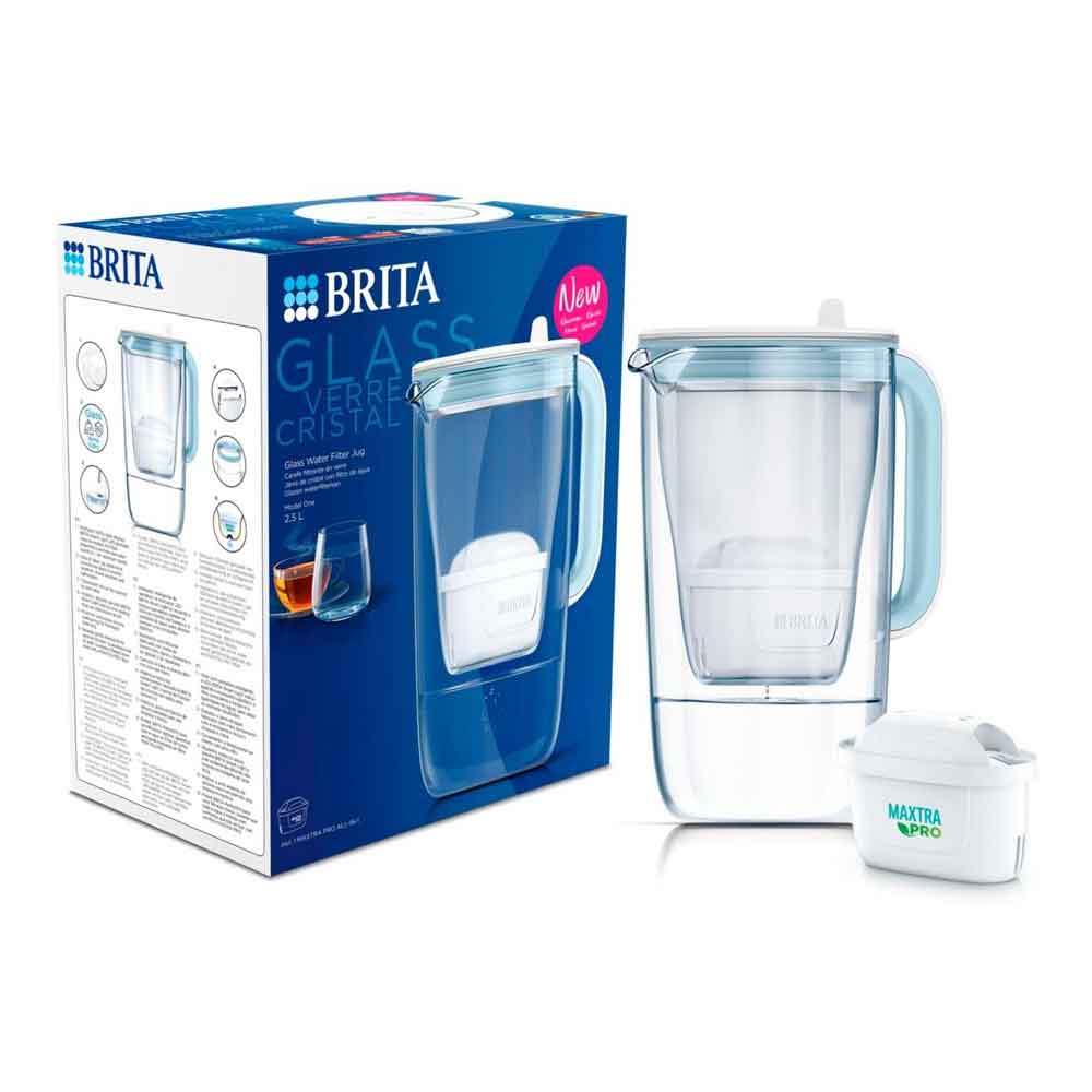 Brita Glaskanne Model One inkl. 1 MAXTRA PRO All-in-1 Wasserfilter hellblau