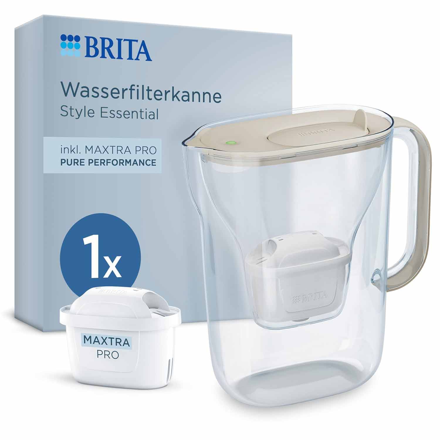 BRITA Style Essential Wasserfilter-Kanne 2,4l sand