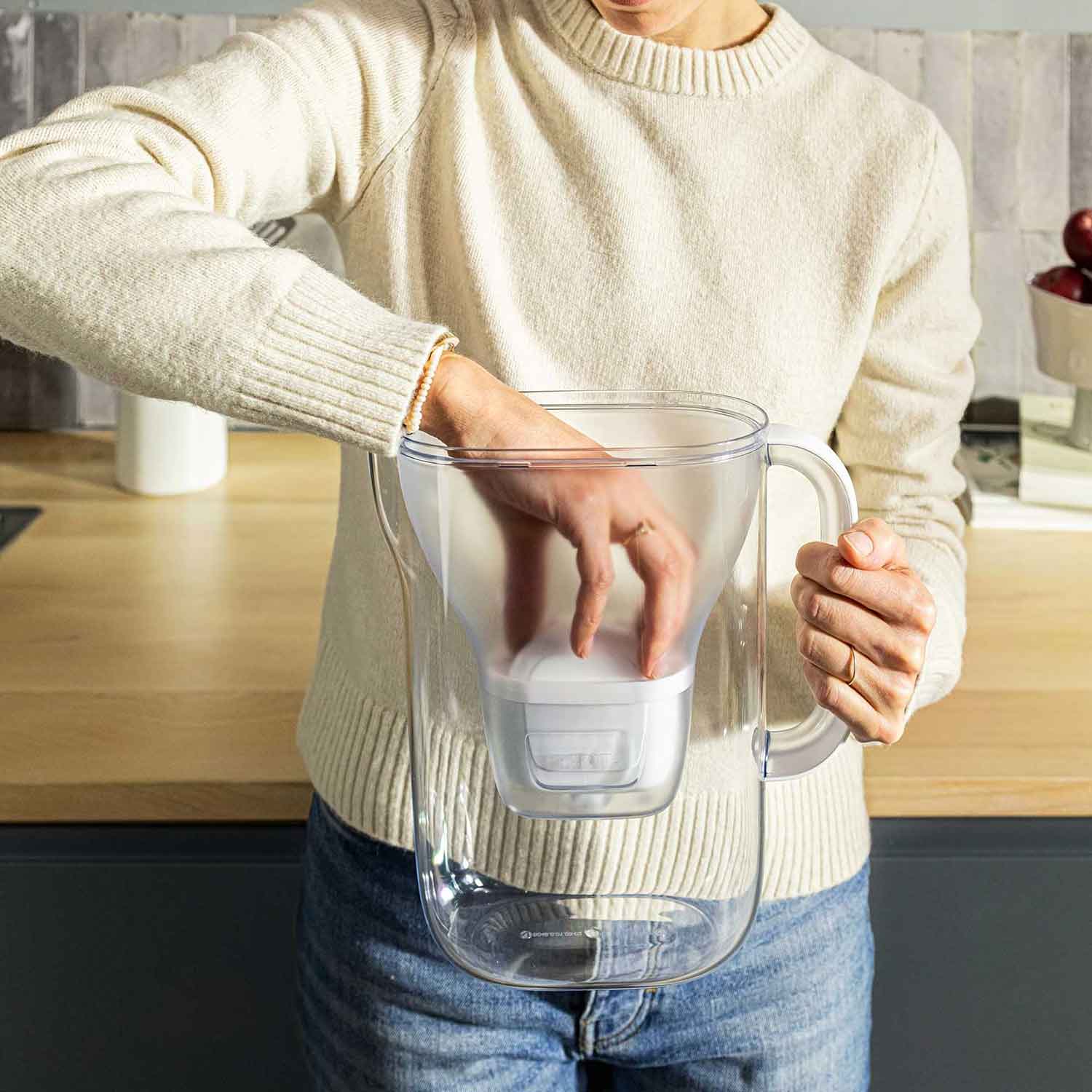 Brita Style Essential Wasserfilter steinblau inkl. 1 All-in-1 und 1x Extra Kalk