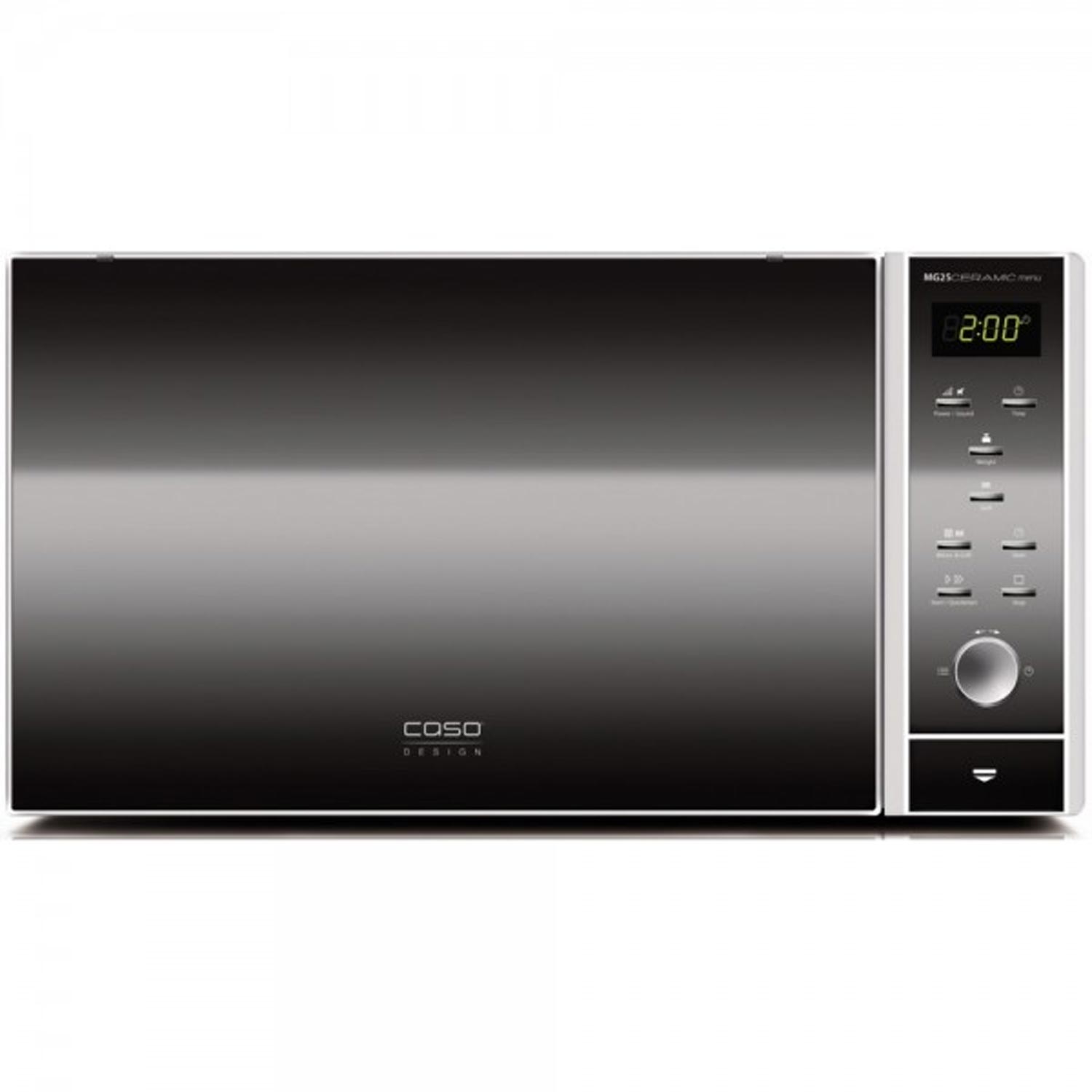 CASO MG25 Ceramic menu Mikrowelle mit Grill 25l edelstahl verspiegelt