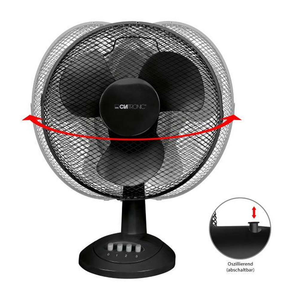 Clatronic VL 3602 Tischventilator schwarz