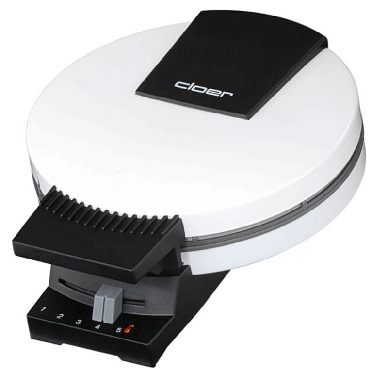 Cloer 120 Waffeleisen für klassische Waffeln im XXL Format weiß