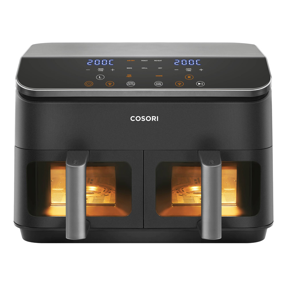 Cosori CAF-R 901-AEU Dual Basket Heißluftfritteuse 8,5L schwarz