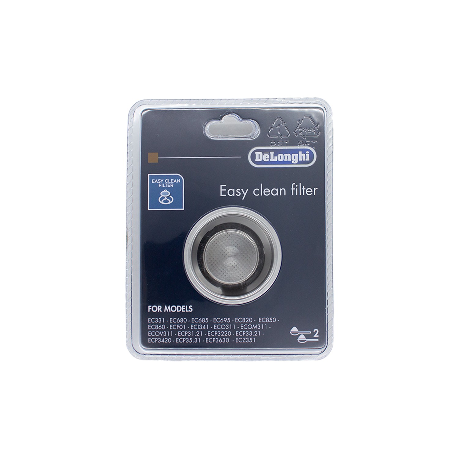 DeLonghi 5513281001 2-Tassen Easy Clean Filter