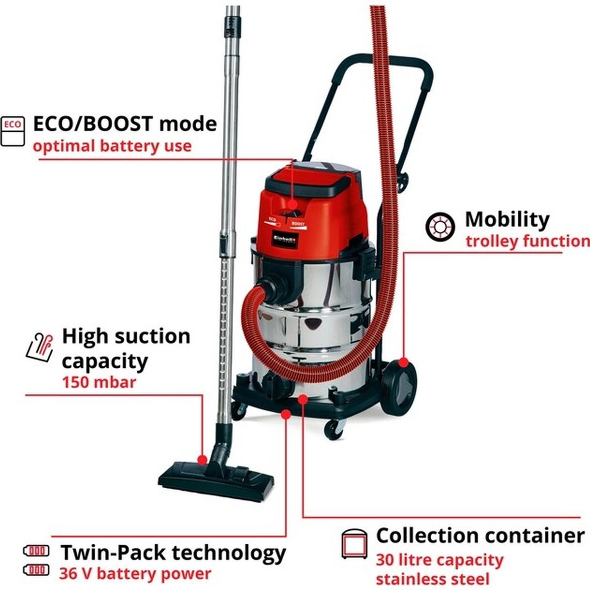Einhell TE-VC 36/30 Li S-Solo Power X-Change Akku-Nass-Trockensauger