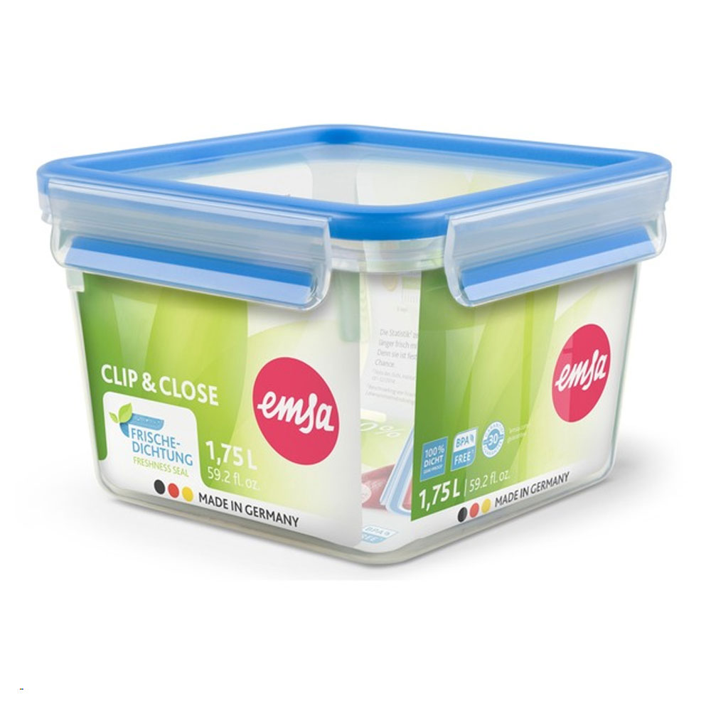 Emsa Clip & Close Frischhaltedose quadratisch (1,75 Ltr.)