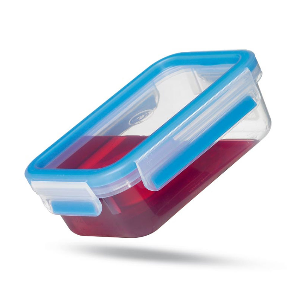 Emsa CLIP & CLOSE 508544 Frischhaltedose 2,2l transparent/blau