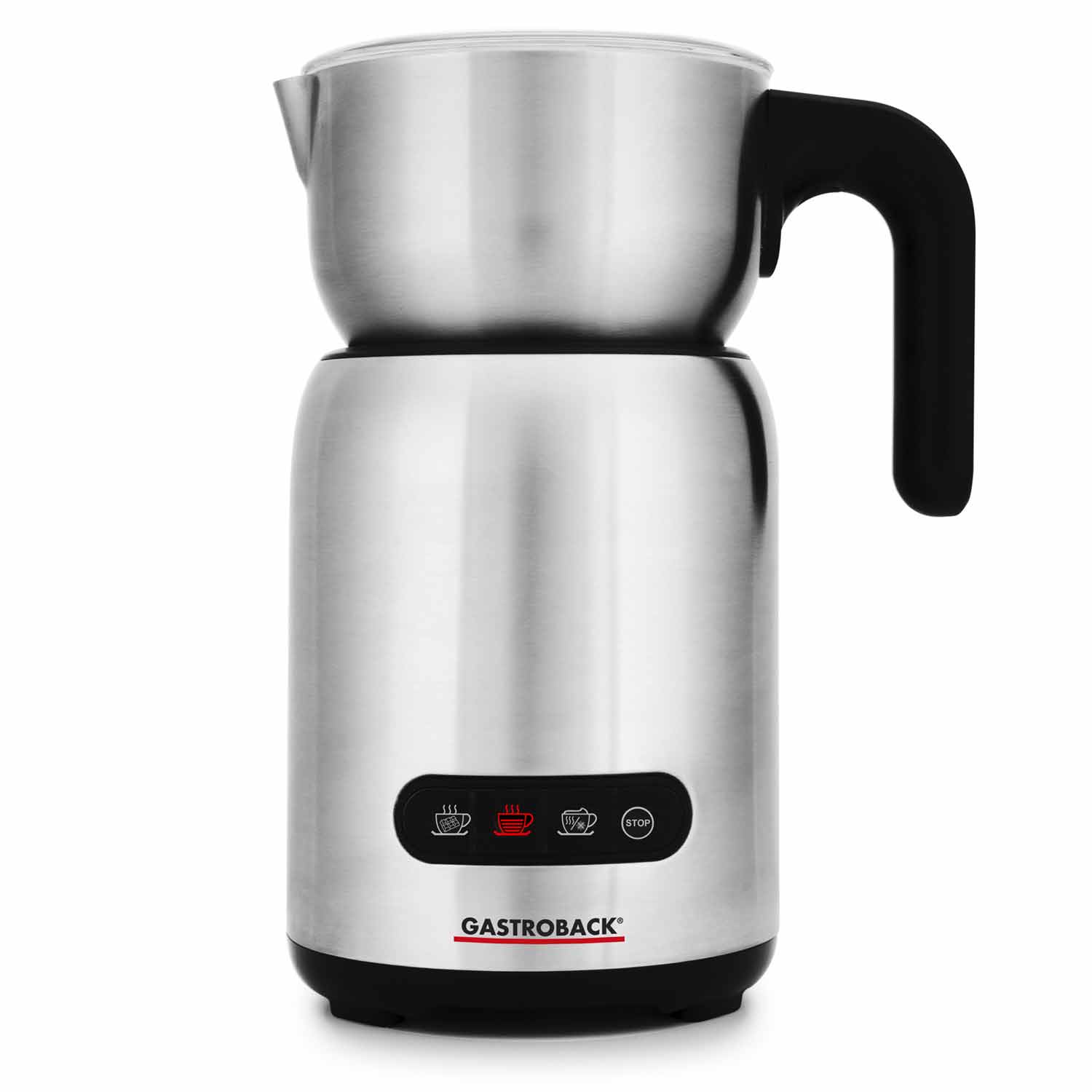 Gastroback Design Milk and Chocolate Advanced Induktion-Milchaufschäumer 650 Watt schwarz/silber