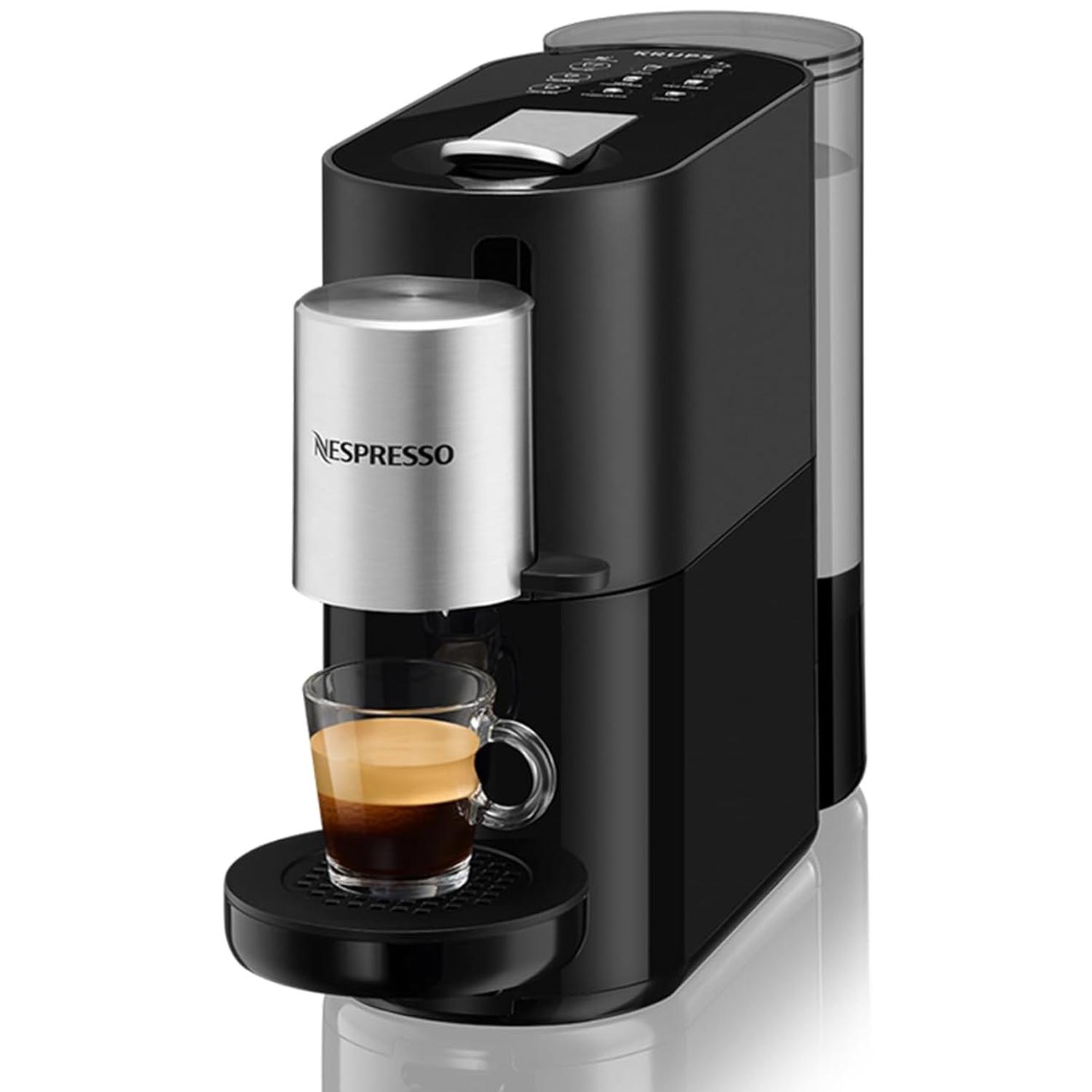 Krups XN8908 Nespresso Atelier Kaffeemaschine mit Milchaufschäumer schwarz/silbe