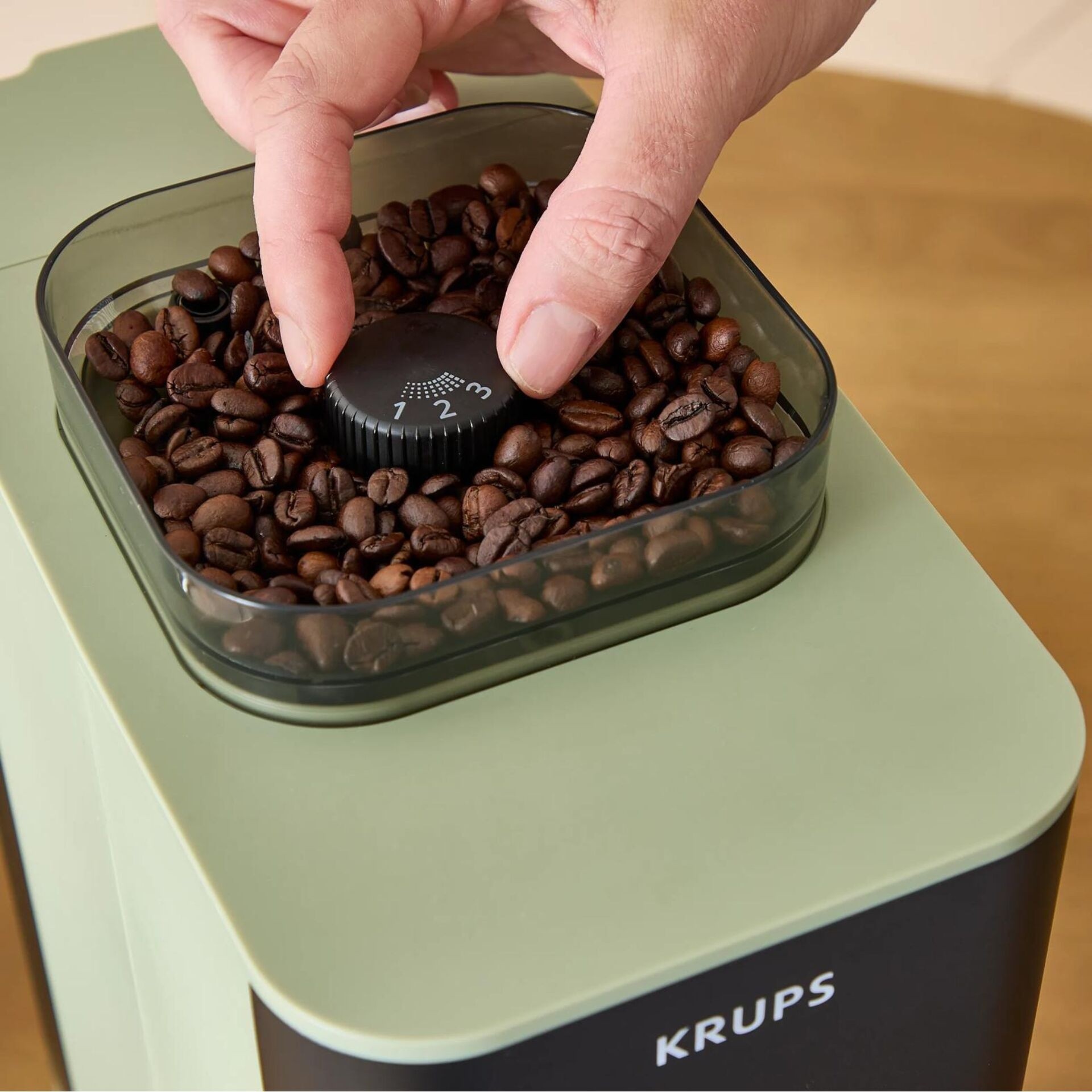 Krups Coffee Crush SA401LE0 Kaffeevollautomat 1,8l grün/schwarz