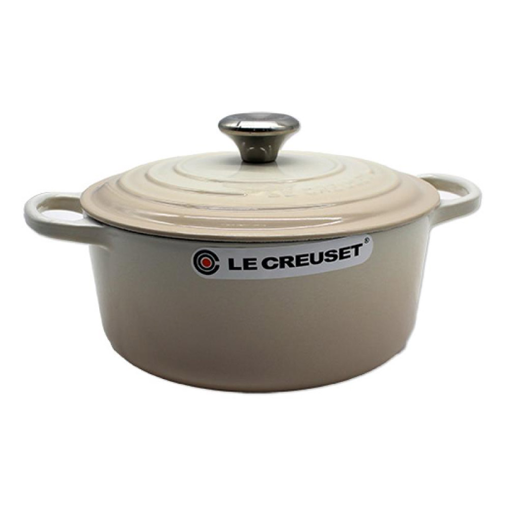 Le Creuset Bräter Signature Rund Gusseisen Meringue 24cm