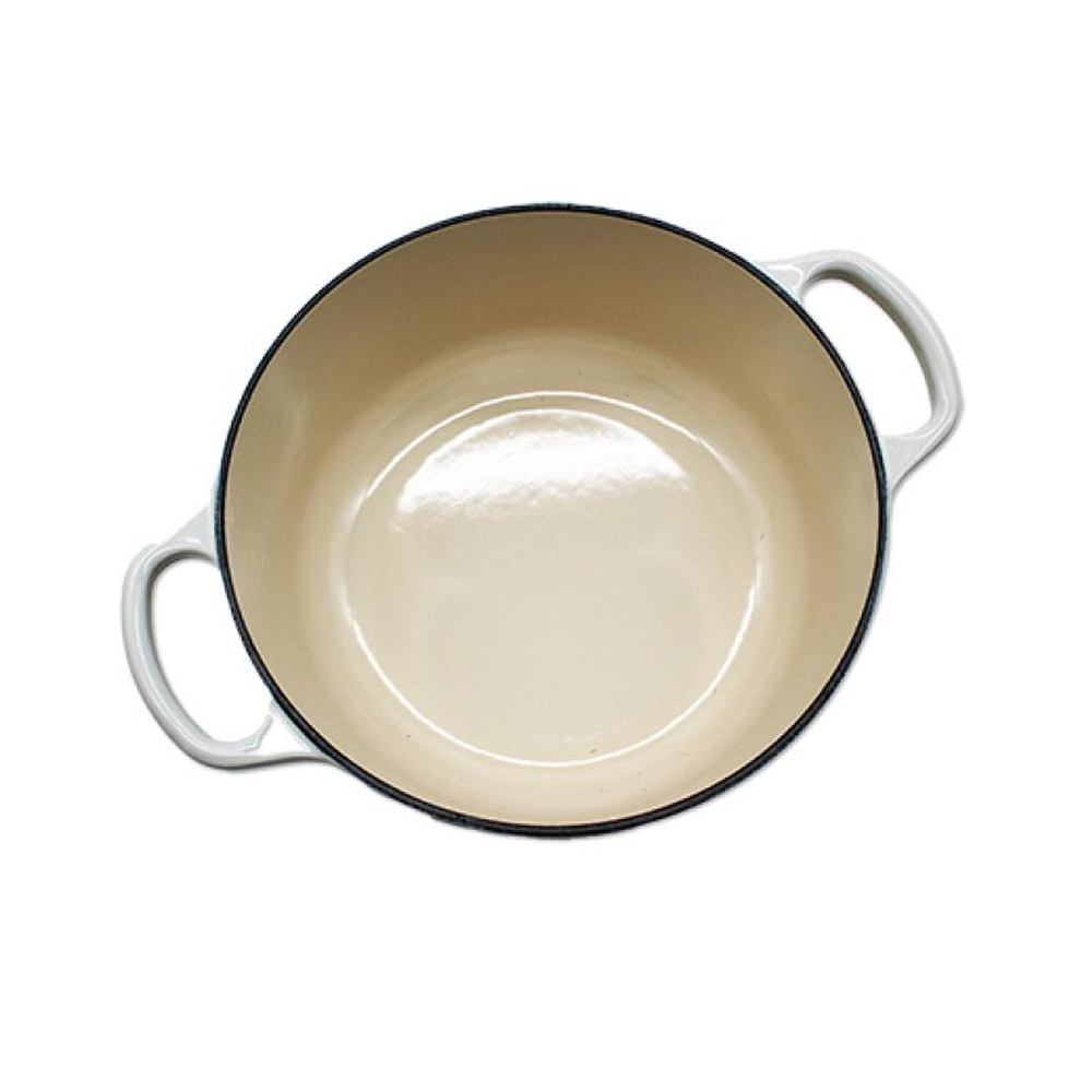 Le Creuset Bräter Signature Rund Gusseisen Meringue 24cm