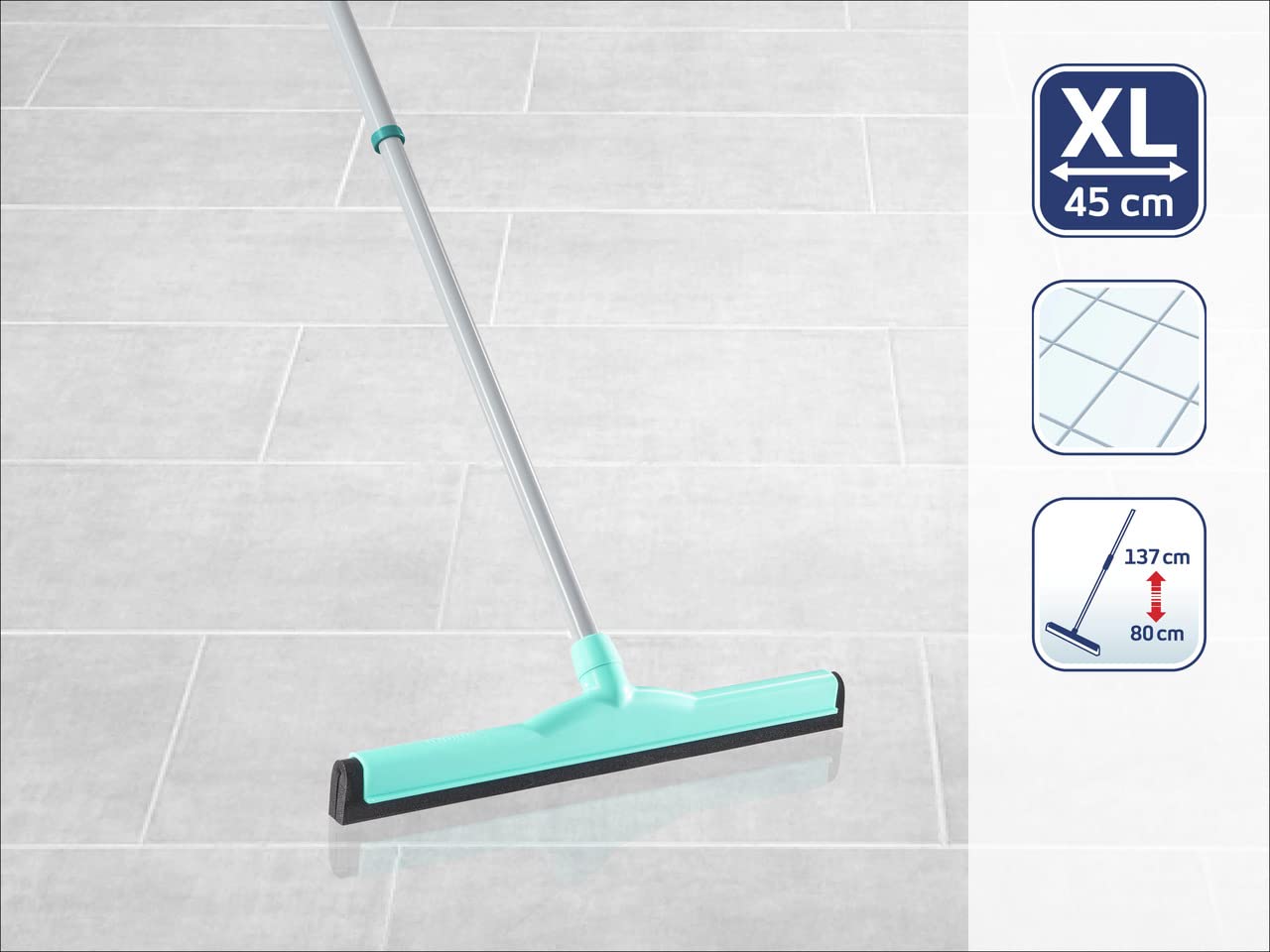 Leifheit Classic Wasserschieber mit Teleskopstiel 85-140cm