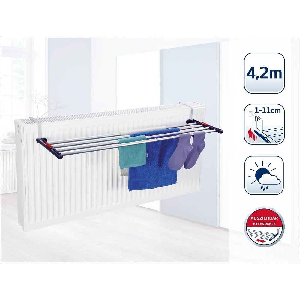 Leifheit Quartett 42 Extendable Aluminium Hängetrockner