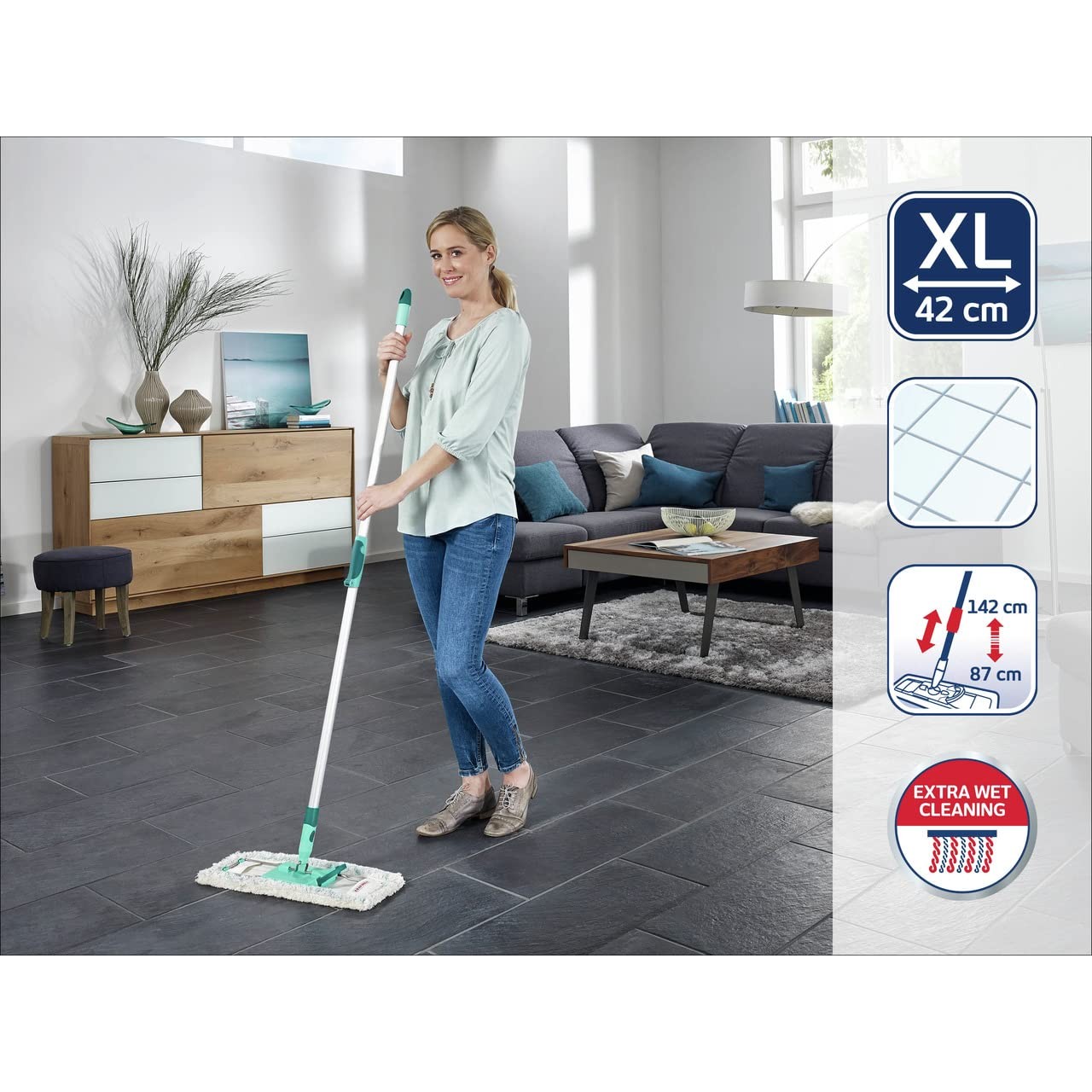 Leifheit Profi XL Cotton Plus Telescope Bodenwischer