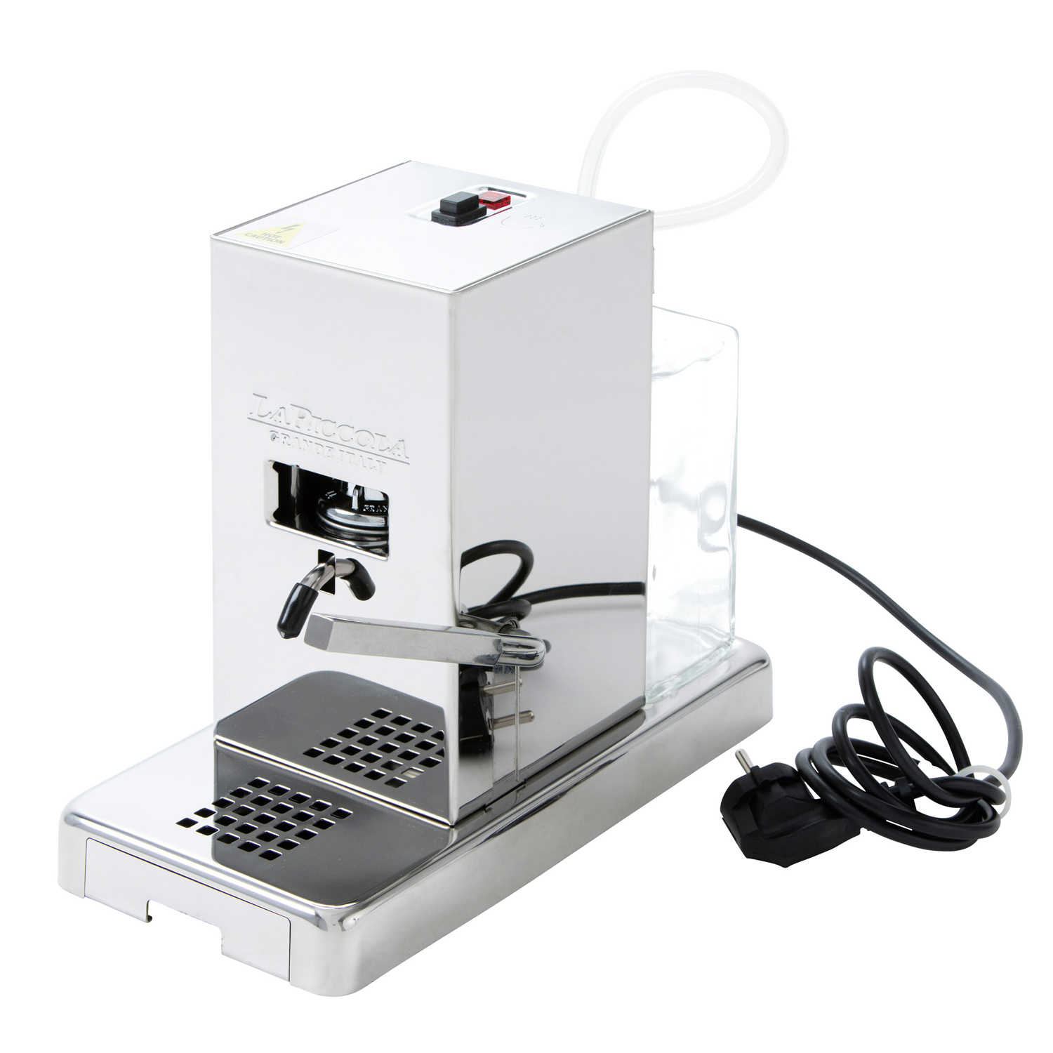 La Piccola Satinata ESE-Pads Siebträgermaschine silber