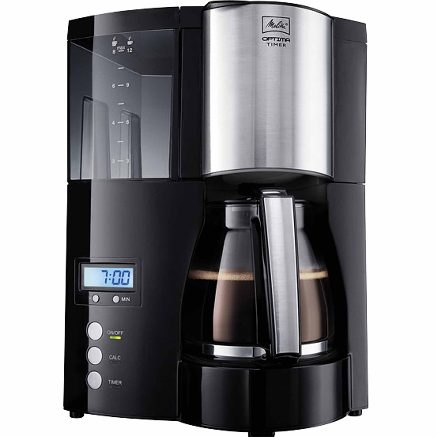 Melitta Optima Timer Filterkaffeemaschine schwarz/edelstahl